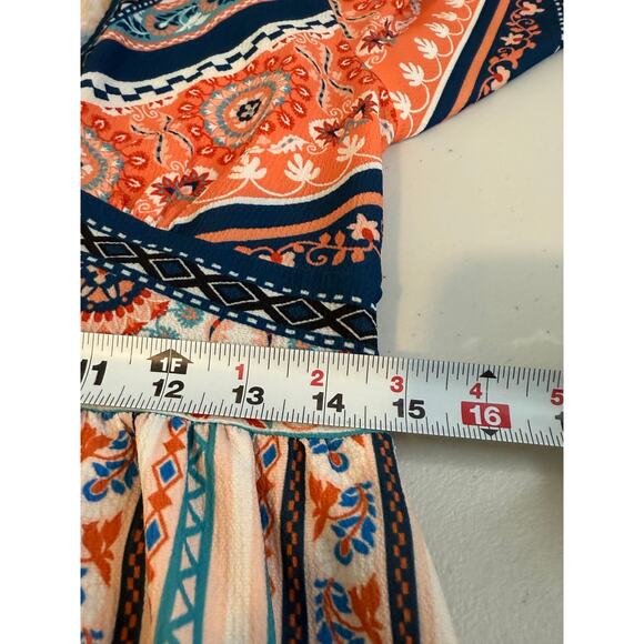 Flying Tomato Colorful Boho V-Neck Maxi Dress. 
Size Large - Picture 9 of 10